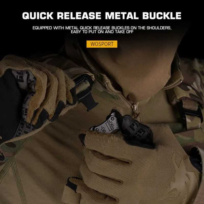 WOSPORT Hunting Vest V5 PC Tactical Vest Quick Detachable Comes With Triple Bag Built-in Splint Matt Nylon FabricXJ250219