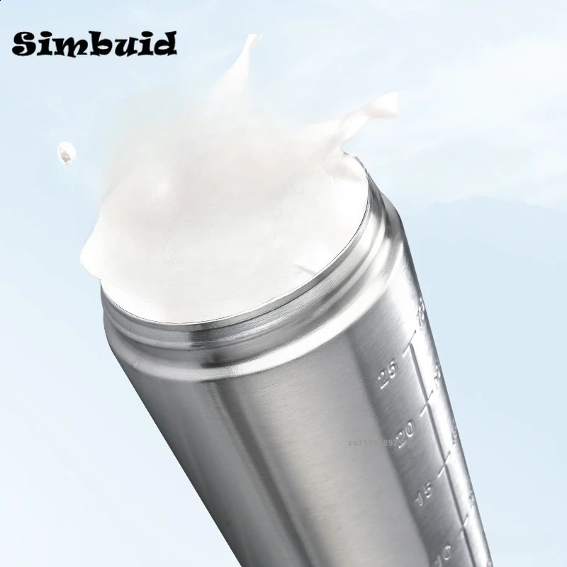 1 stainless steel protein powder shake bottle with ball scale leak proof suitable for gym fitness sports whey shake cup 250218