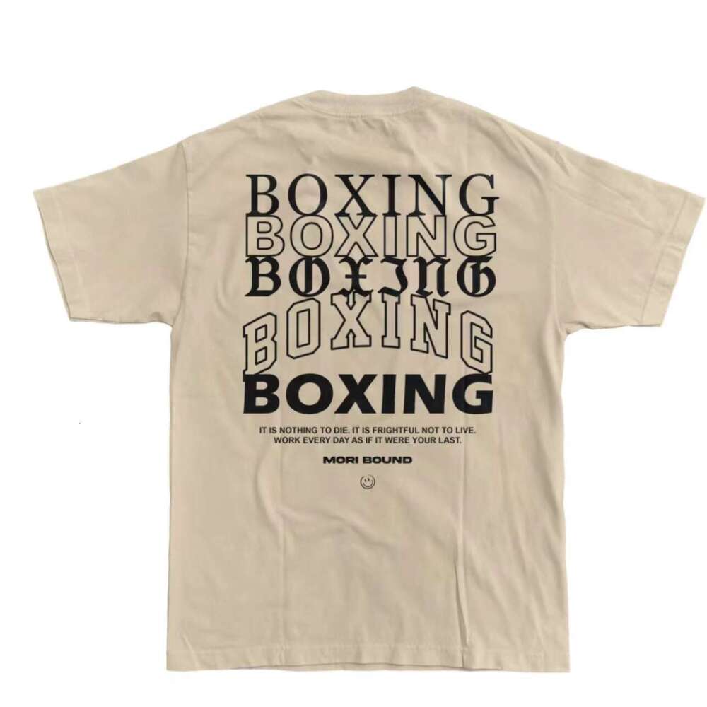 European version new T-shirt summer printed short sleeved men's sports and leisure fitness cotton top