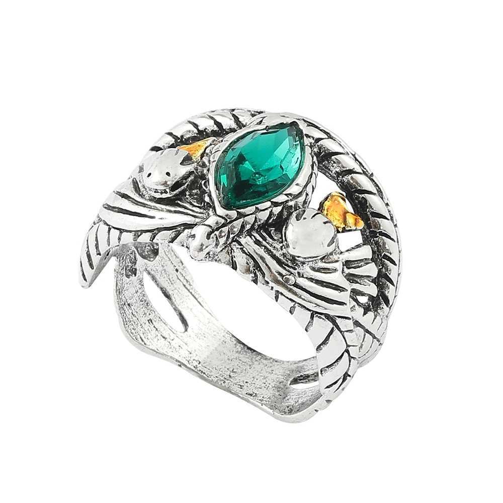 Lord Ring of Barahir Aragorn Gondor Green Crystal Rings Cosplay Creativity Personality Jewelry Gifts for MenXJ250219