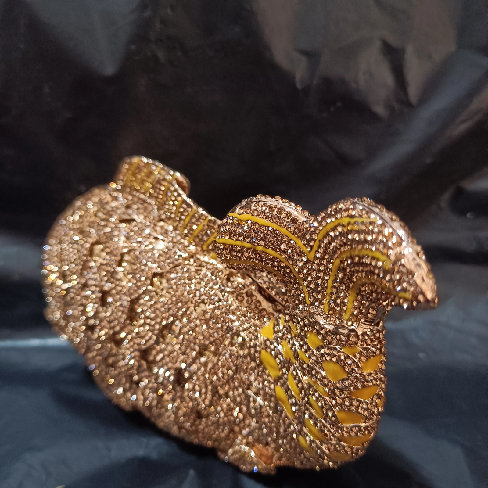 Women Fish rhinestones Clutch Purse Gold Stones Evening Minaudiere Bags Wedding Bridal Handbags Party Dinner Purses Clutches Bag 250218