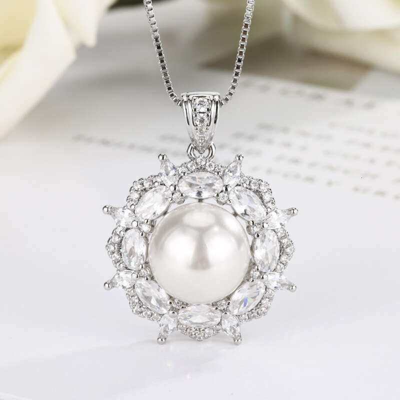 New jewelry Tiktok live broadcast pearl color treasure set necklace bracelet ring for ladies