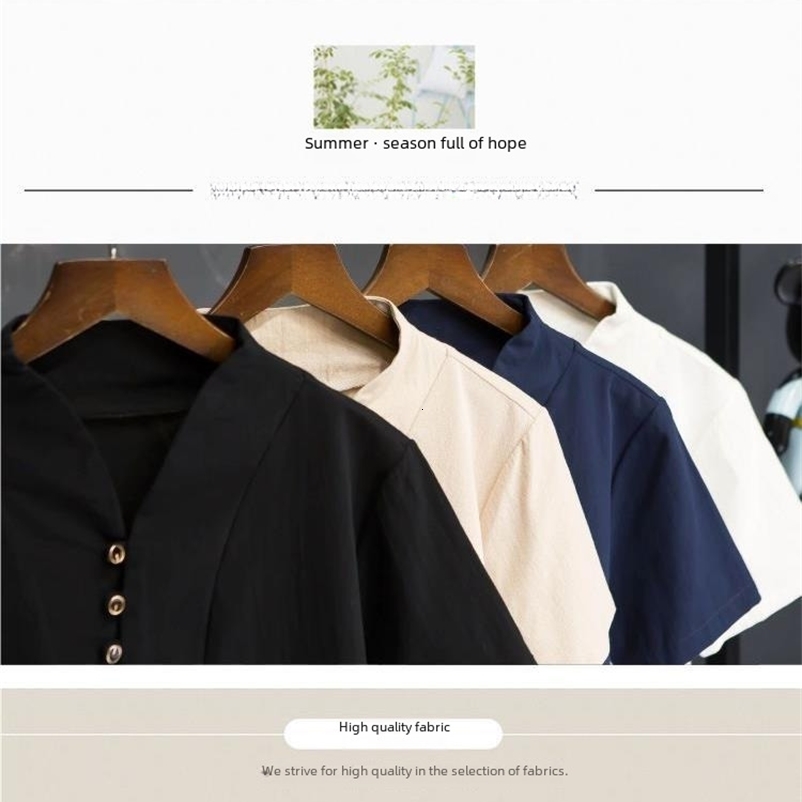 Chinese Style Linen Suit Mens Summer Short Sleeve Hanfu Ancient Buddhist System Zhenshi V-neck T-shirt Cotton Linen 2-piece Set 250218