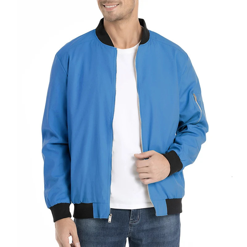 Autumn Lightweight Bomber Jacket Men Spring Casual Varsity Baseball Coat Fashion Pilot Sport Track USA Size 250218