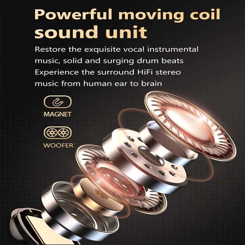 M19 BT Wireless Headset 5.3 BT Earphones IPX5 Waterproof Headsets with Mic HiFi Stereo Music Earbuds for All Phone T250219