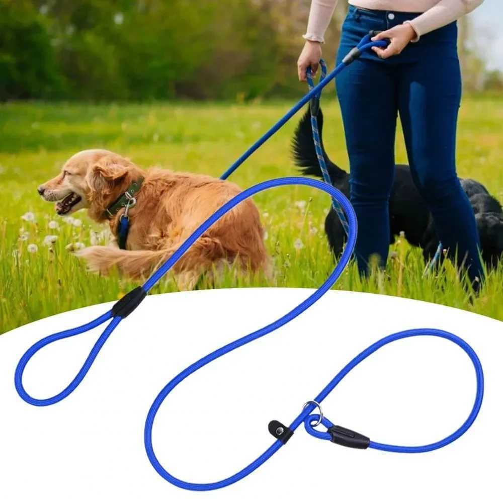 Dog Leash Slip Chains Collar Leads Strong Heavy Duty Nylon Rope No Pull Pet Training Leash for Small Dogs Puppy Traction RopeXJ250218