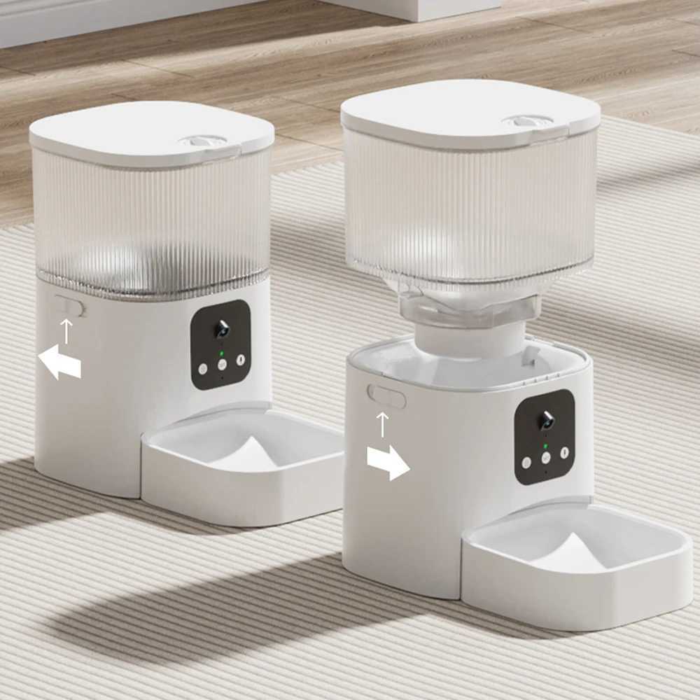 Dog Feeders 3L 6L Large Capacity Automatic Pet Feeder Smart APP Remote Timing Control Cat Dog Bowl Food Dispenser With Camera WIFI Recording H250218