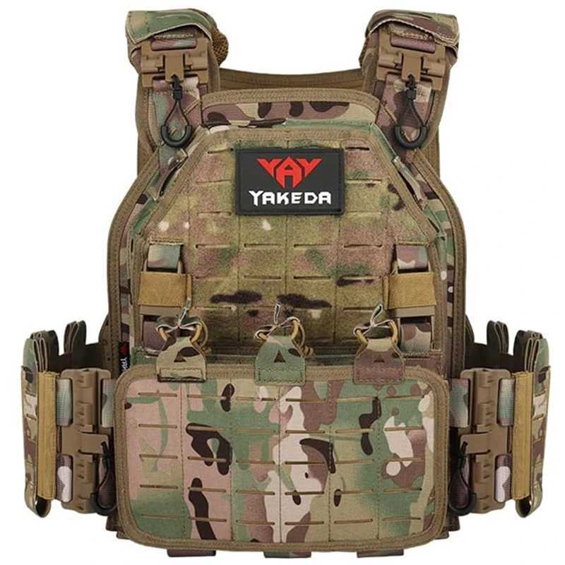 YAKEDA Camo Vest Outdoor Hunting Plate Carrier Protective Adjustable Vest Airsoft Carrier Combat EquipmetXJ250219