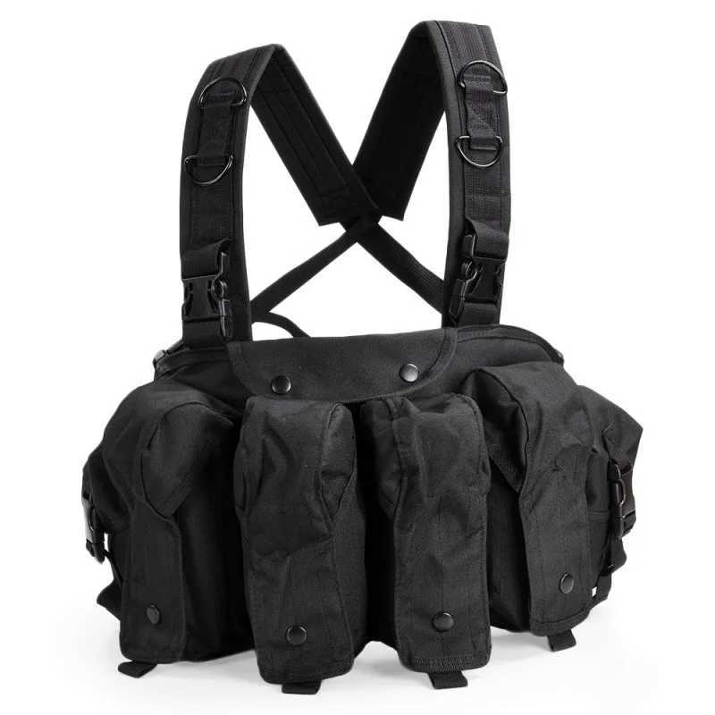 Outdoor Chest Rig AK 47 Magazine Carrier Pouch CS Wargame Paintball Hiking Hunting VestXJ250219