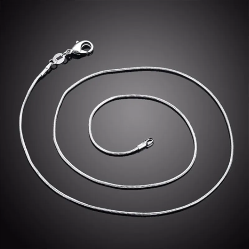 Designer necklace;Elegant 925 Sterling Silver Snake-Pattern Necklace | 1mm Thickness | Suitable for Both Men and Women