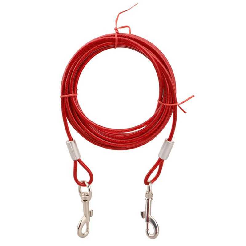 3M Outdoor Pet Leash With Dog Fixed Pile Metal Screw Stake For Camping Garden Ground Steel Wire Dogs Leads Leashes SetXJ250218