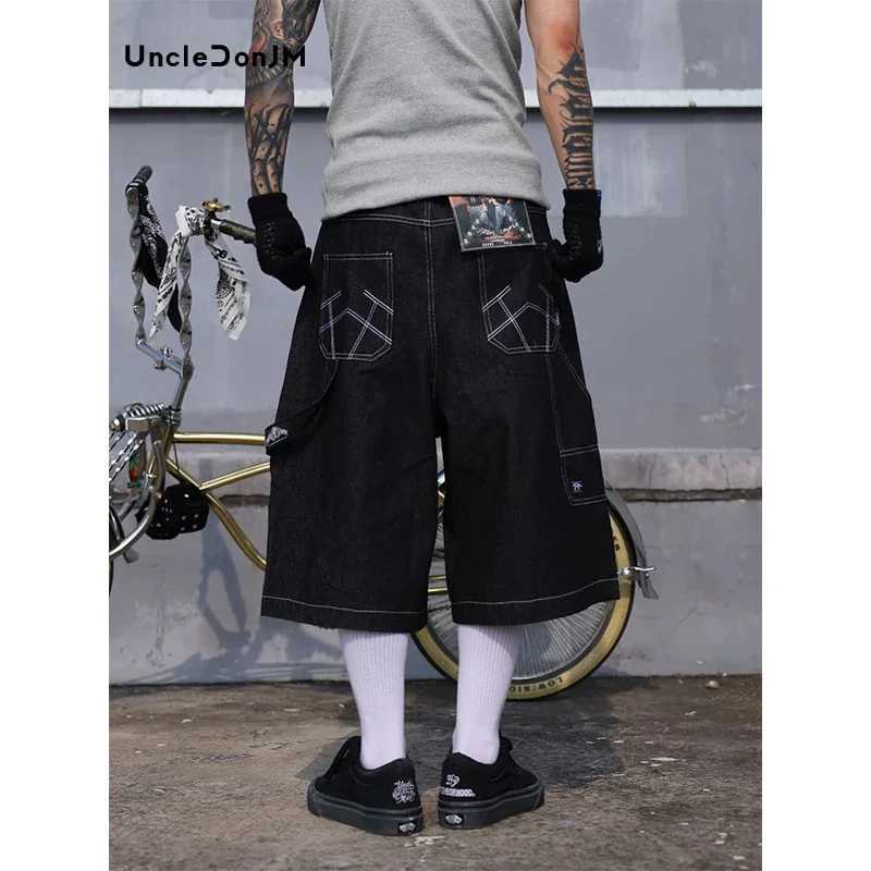 Men's Shorts Oversized Jorts Summer Jeans Shorts Mens Wide Leg Baggy Y2K Denim Shorts z250219