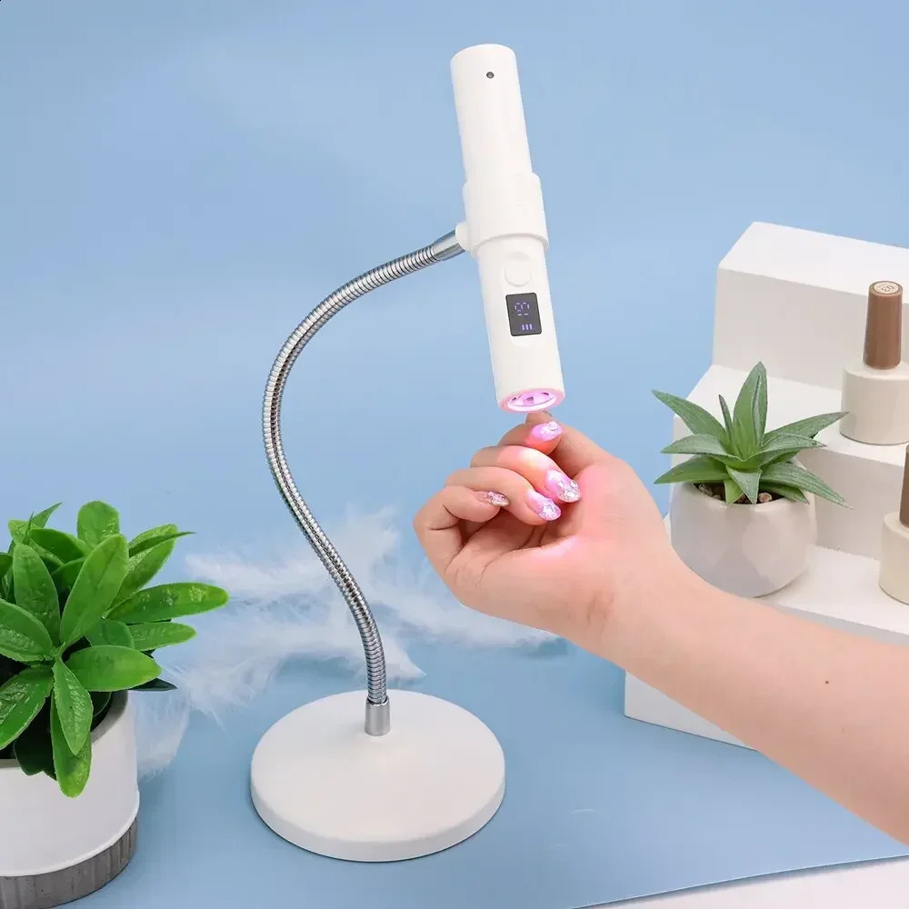 UV Lamp for Nail 2 in 1 Nail Lamp Portable Nail Dryer Stand Hold Handheld UV LED Nail Lamp Mini Nail Drying Light for Home Salon 250214