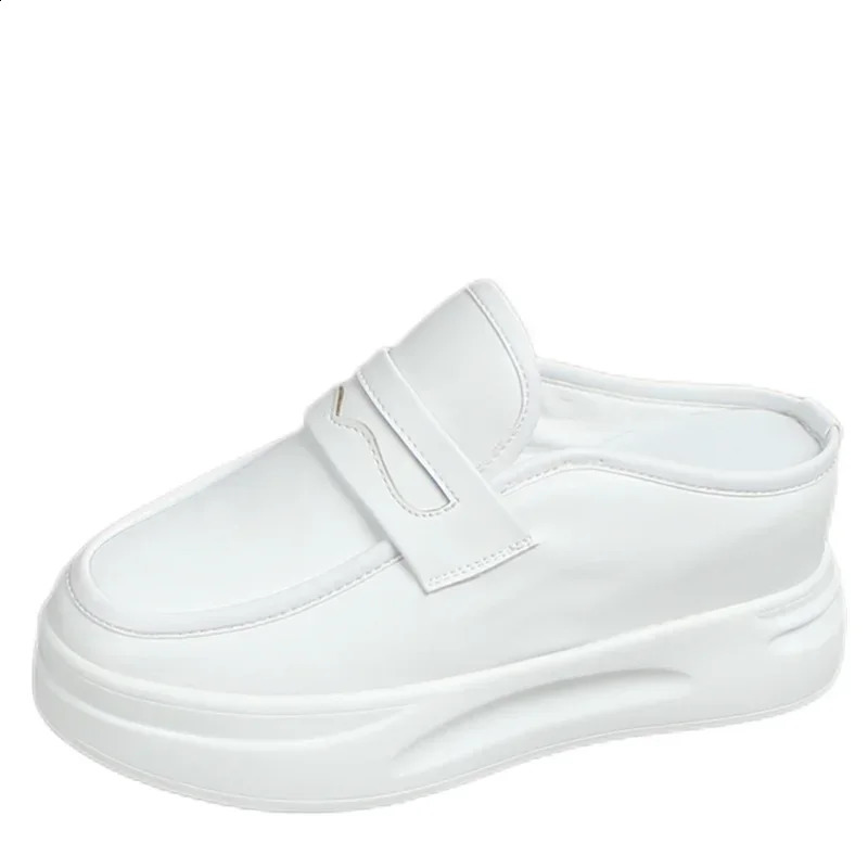 Spring/Summer Thick soled External Sandals 8CM Mule Shoes Womens Flat Shoes Womens Slippers Womens Slippers 250213