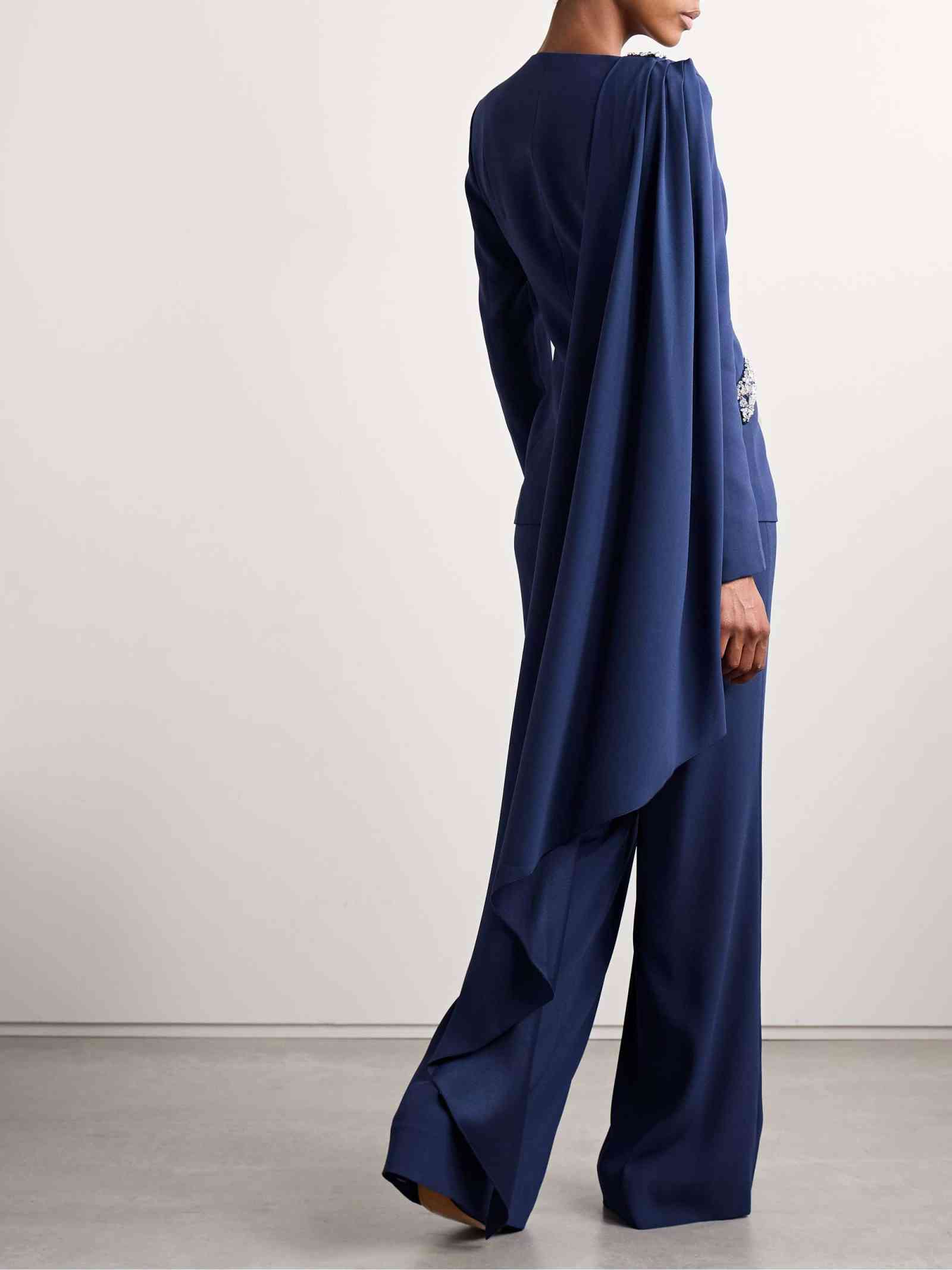 Unique Mother of the Bride Suits With Wrap Crystal Zipper Women Business Blazer Notched Lapel 2 Piece Set Jacket Pants Fashion Work Wear Customized