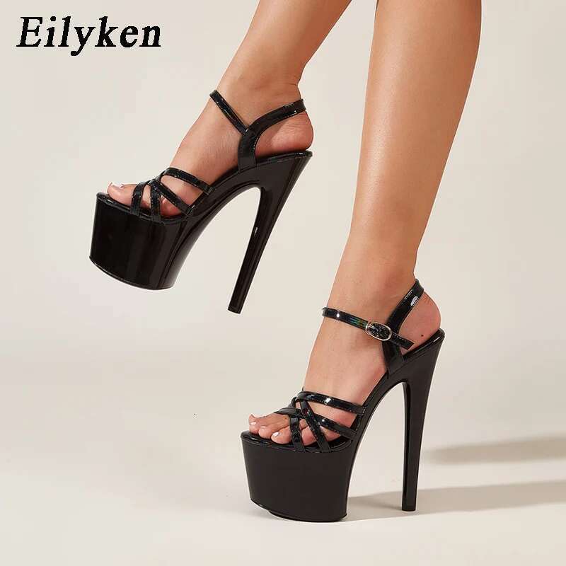 Summer Sexy Narrow Band Women Sandals Extreme High Heels Fashion Peep Toe Party Platform Pumps Stripper Shoes