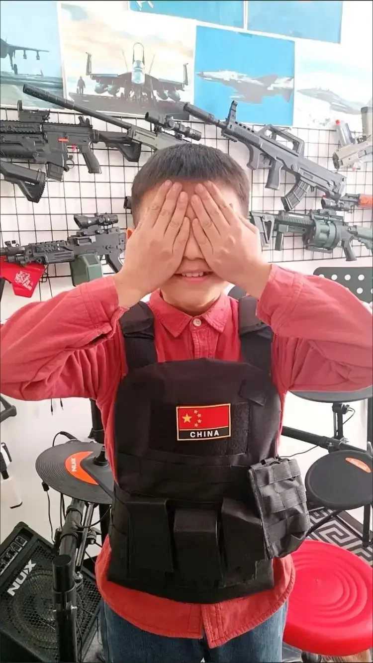 Child Nylon Webbed Gear Tactical Vest Body Armor Hunting Carrier Kid Accessories 6094 Pouch Camouflage Camo Training VestXJ250219