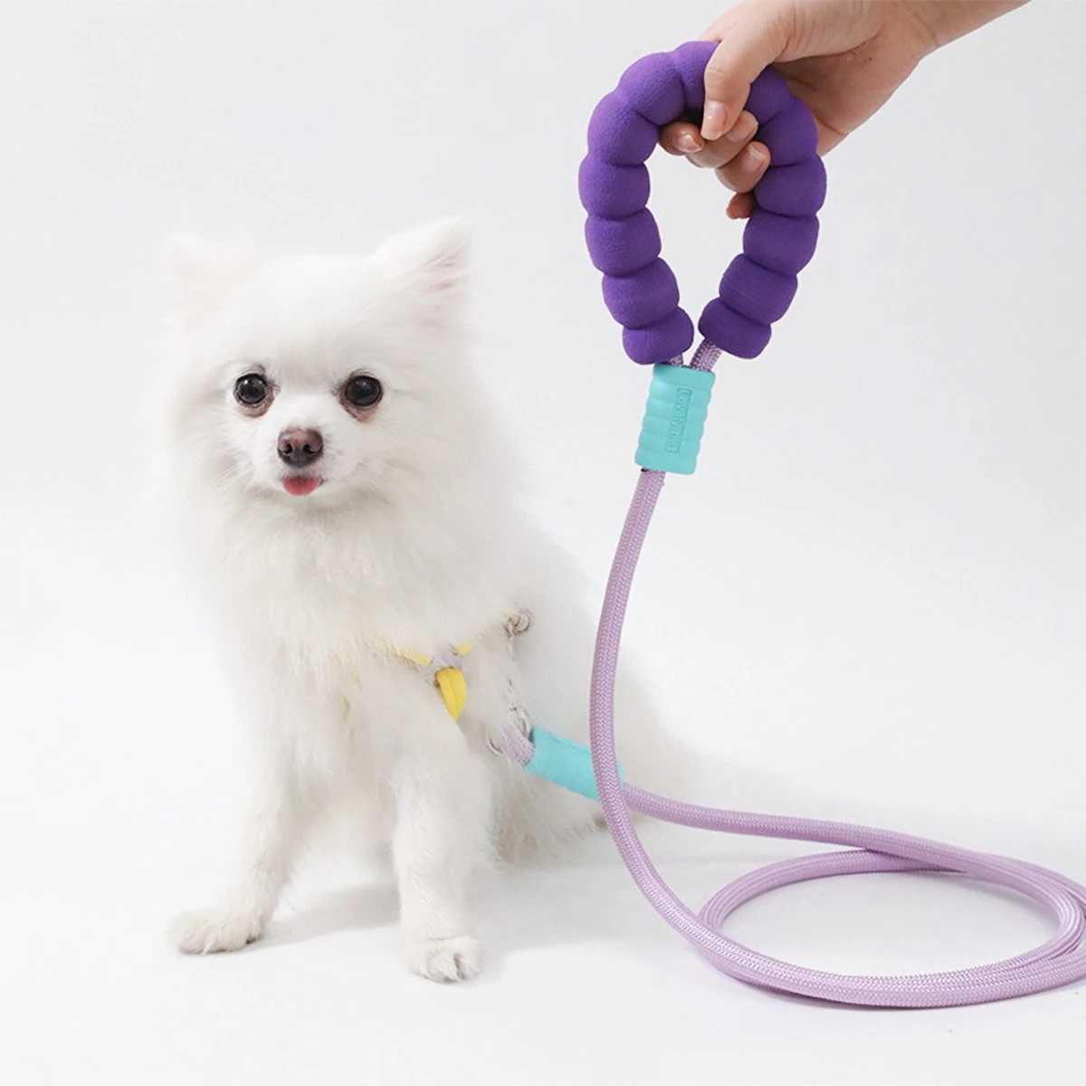 150cm Long Dog Leash with Foam Handle Cushioning Shock-Absorbing Elastic Alloy Buckle Durable Comfortable Rope for WalkingXJ250218