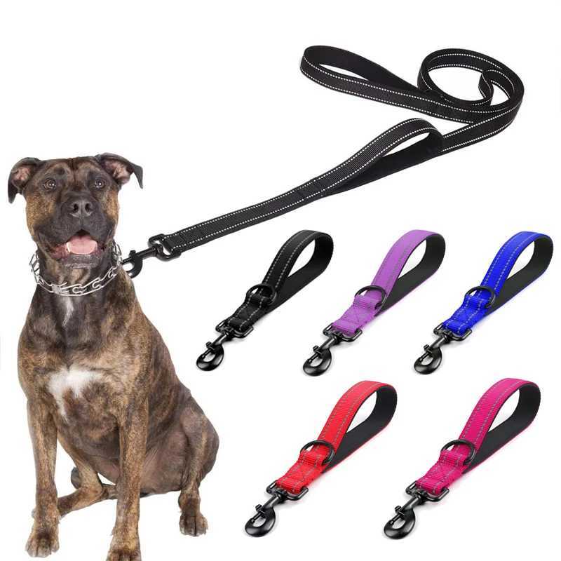 Dog 5M Nylon Leashes for Large Dog Walking Reflective Waterproof Leash Dog Traction Rope Pet Chain Short Leashes for Dog LeashesXJ250218