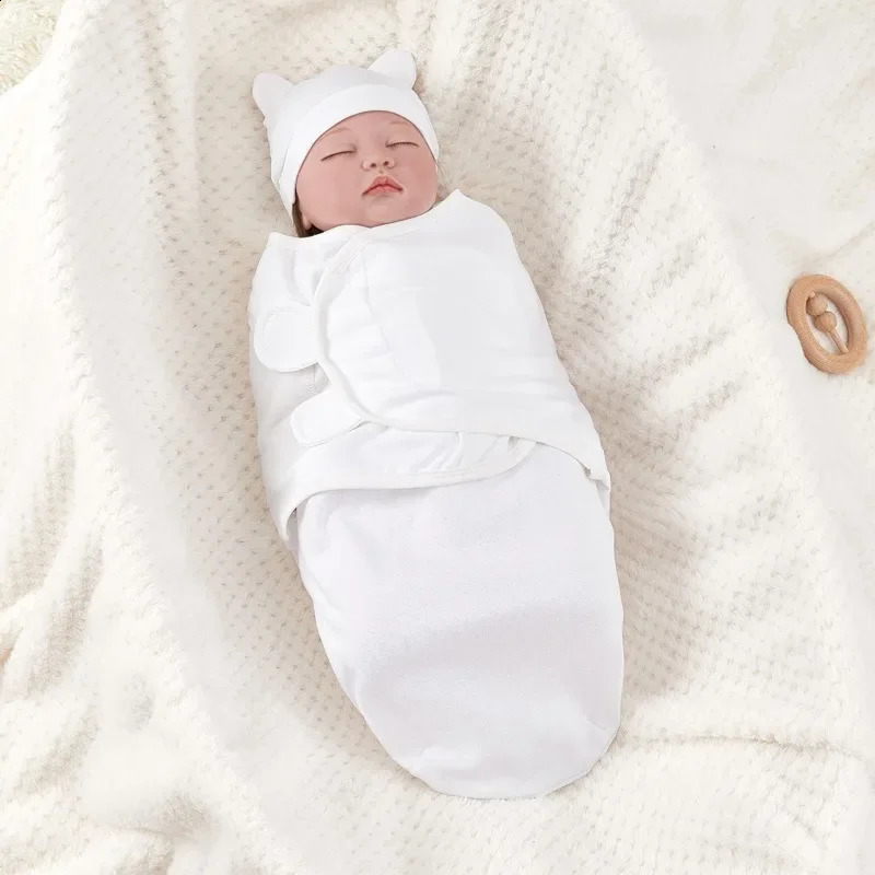Baby Anti-shock Swaddle Cotton Printed Wrap SpringSummer Baby Wrap Two-piece Baby Anti-kick Blanket Suitable for 0-3 Months 250218