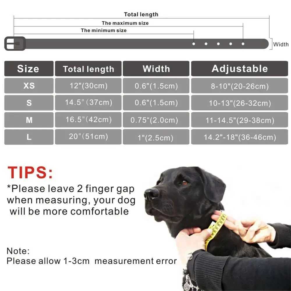 Personalized Reflective Pet Collar Dog Collars Puppy Name Plate Adjustable Free Ening Basic Leather Custom W250219