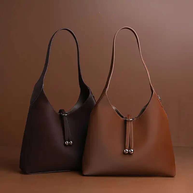 Handbags, Leather Fashion Bucket - Retro Commuter Underarm Shoulder Bag For Women