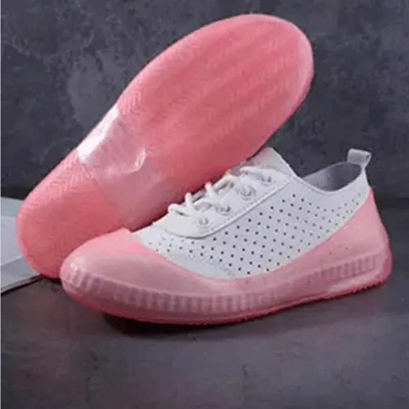 Home Reusable Rain Shoe Covers Unisex Jelly Galoshes Women Water Proof Silicone Shallow Holder Men Overshoes 250219