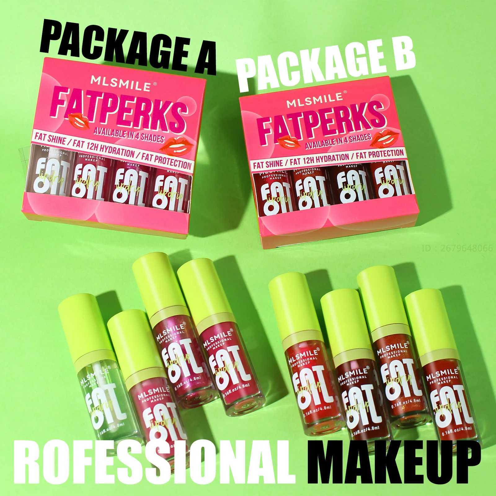 4Pcs/Set Jelly Lip Plumping Oil Transparent For Lasting Moisturizing Lip Care Hydrating Lip Glaze Make Up Liquid LipstickW250219