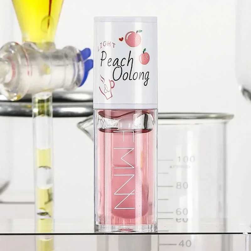 Peach Milk Honey Lip Essentia Oil Relieves Dry Moisturizing Lip Gloss Fades Lip Lines Water Light Lips Big Brush Head CuteW250219