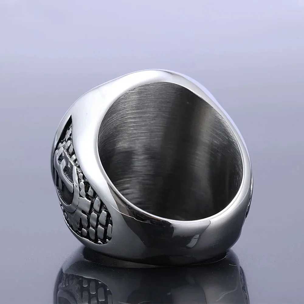 Europe and The United States New Simple Trend Red Cross Ring Men Domineering Templar Masonic Ring Fashion Party Jewelry GiftsXJ250219