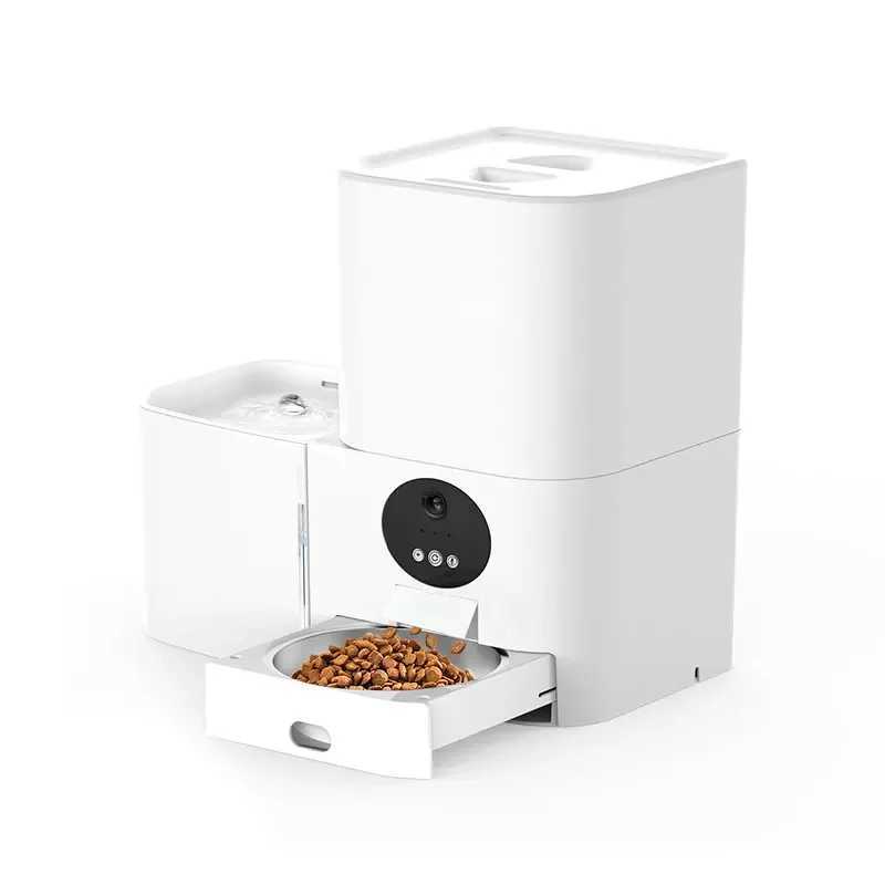 Dog Feeders 2-in-1 Durable Smart Wi-Fi Electric Pet Feeder 5L Automatic Cat Dog Water Dispenser Small Size Pet Bowls Feeders Battery H250218