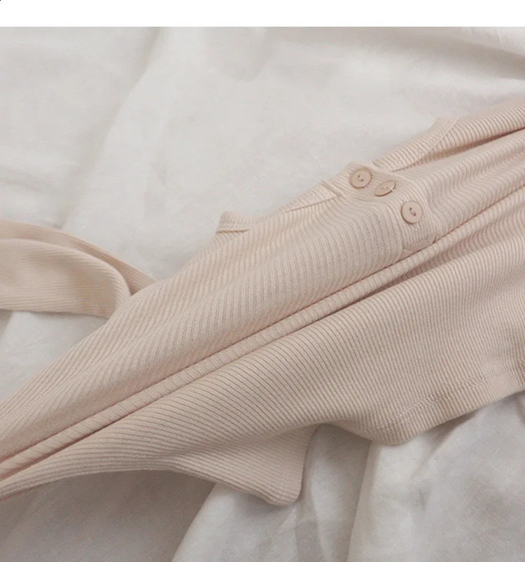 2024 Spring Children Retro Ribbed Pajamas Suit Kid Boy Girl Solid Casual TopsPants Pyjamas 2pcs Baby Homewear Cotton Sleepwear 250218
