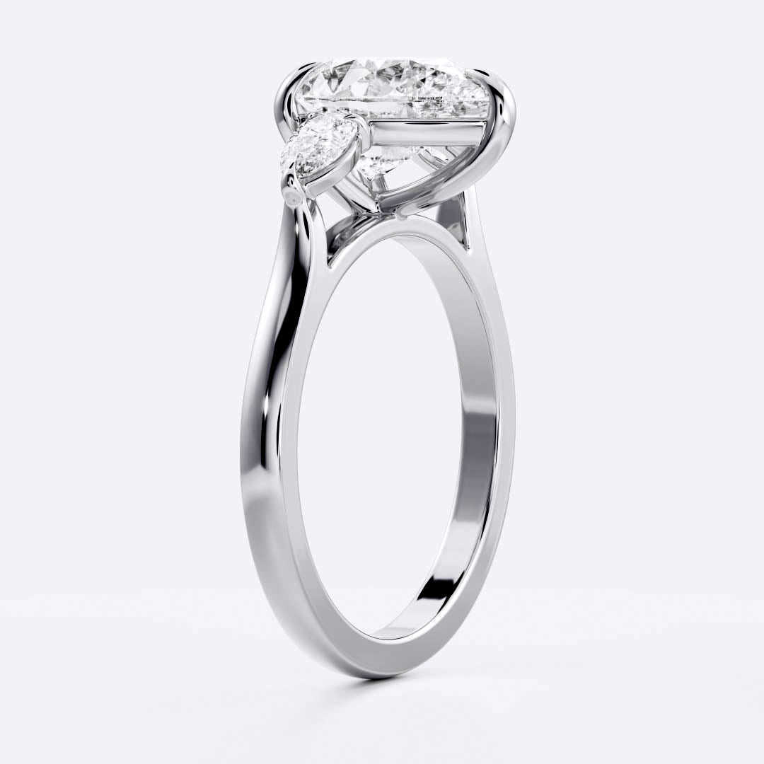 Luster Jewellery 1.5ct+0.7ct Moissanite Fine Jewelry 10k/14k/18k Gold Engagement Wedding Ring for Women