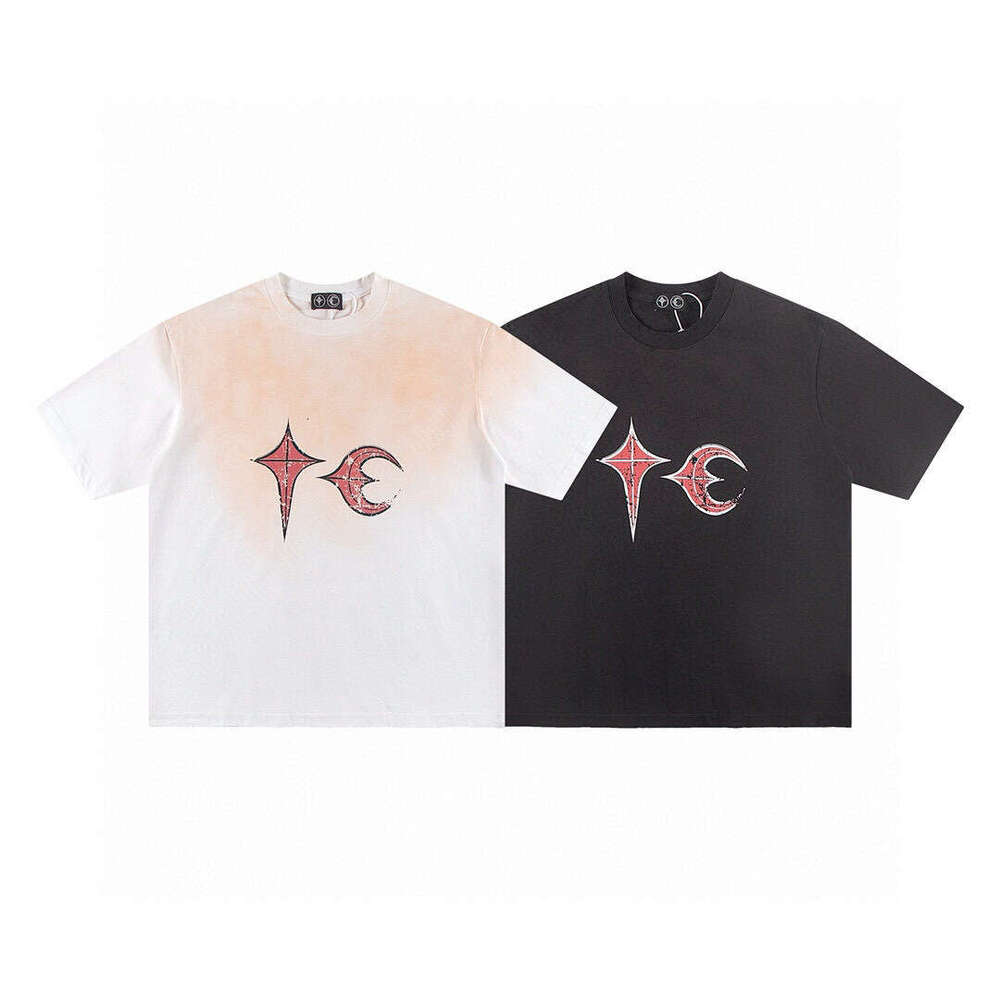 Thug New 25SS Trendy Brand Club Waste Soil Style Men's and Women's Heavy Industry Old Wear Short Sleeve T-shirt Summer