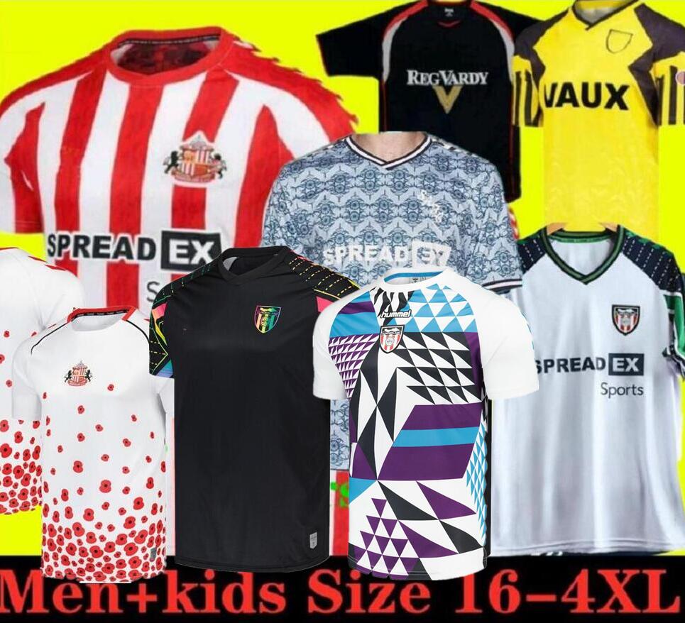 Home SUNDERLAND 24 25 Away Soccer Jerseys BELLINGHAM STEWART SIMMS ROBERTS CLARKE DAKU EMBLETON SEELT E O'NIEN PATTERSON Football Shirt PRITCHARD Men Kids Kit 12212