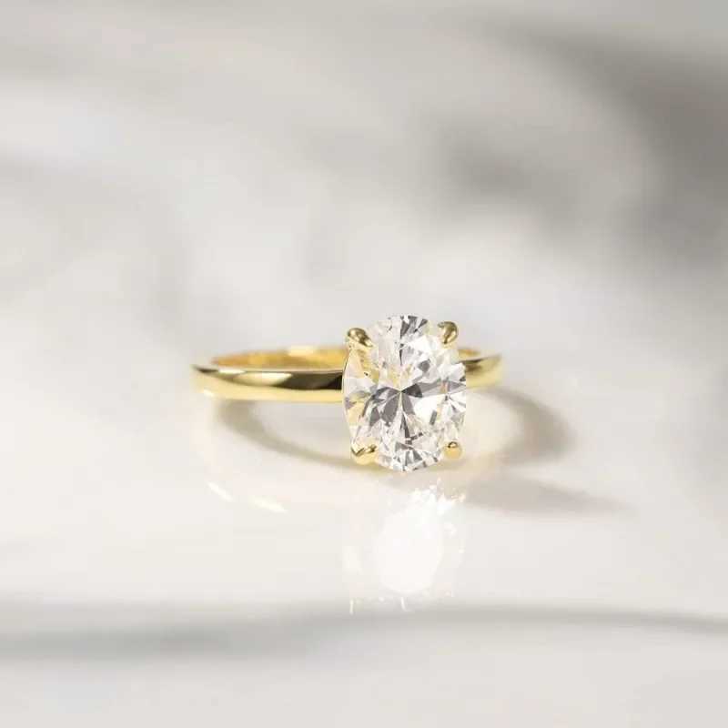 Engagement Rings Oval Cut Solitaire Cubic Zirconia Wedding Promise Rings Womens Wedding RingsXJ250219