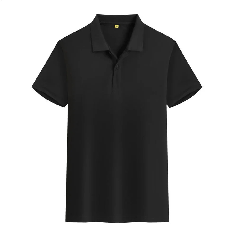 Mens Polo shirt short sleeved mens versatile casual fashion trend lapel tshirt half top 250213