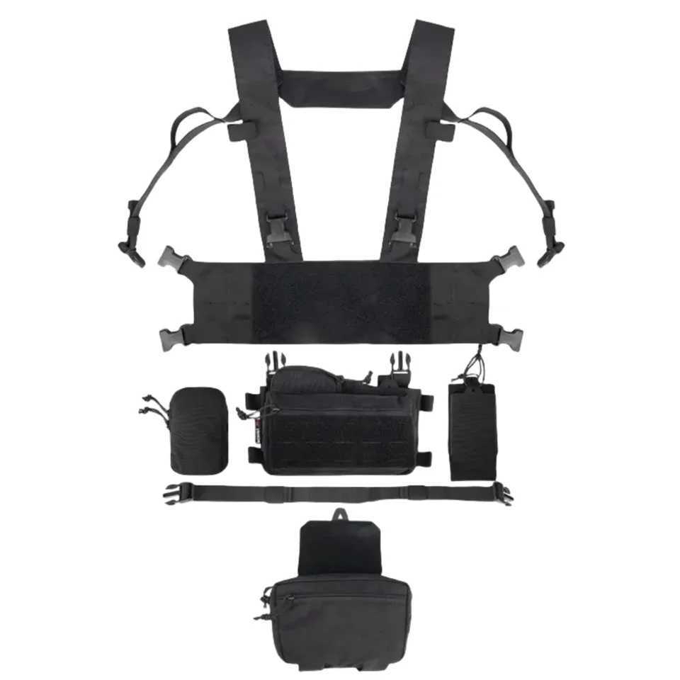 YAKEDA Tactical Chest Rig with 5.56/7.62 Magazine Pouch Holder Pistol Pouch Wing Pouch Molle Dangler PouchXJ250219