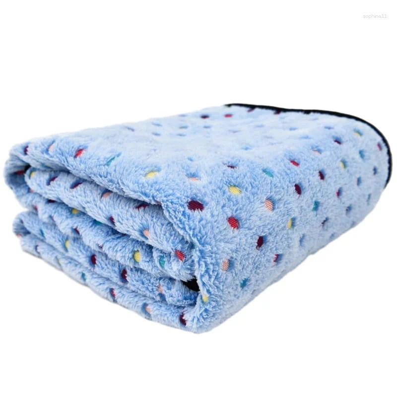 Update Soft Fluffy Pet Blanket Cute Dot Pattern Cozy Warm For Cat Dogs Bed Small Large Mat Cover Supplies