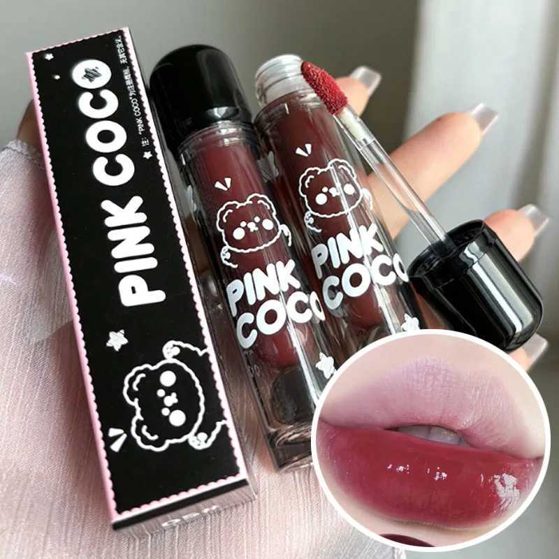 Moisturizing Jelly Mirror Lip Gloss Shuiguang Black Tea Liquid lipstick Lasting lipstick Lip Color Makeup Korean CosmeticsW250219