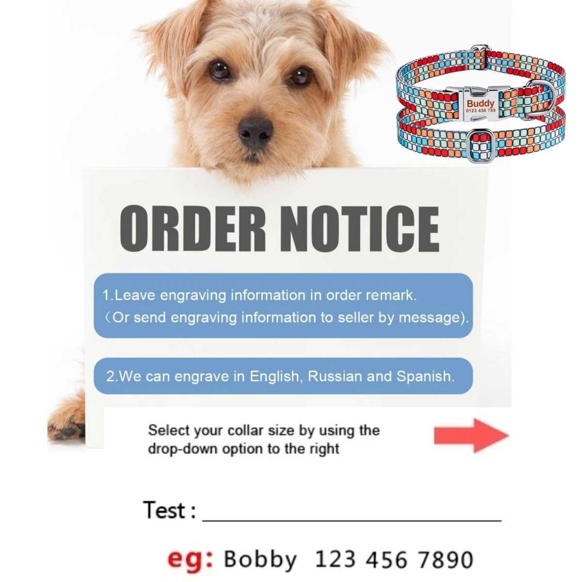 Nylon Plaid Boy Girl Unisex Dogs Collar Small Large Personized Dog Collar Product Dog Collars Custom Free One Name ID Tag W250219