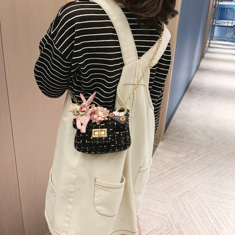 Ddmyshoesvip Children S New Woolen Small Fragrant Wind Girl S Crossbody Bag Princess Accessories Zero Wallet