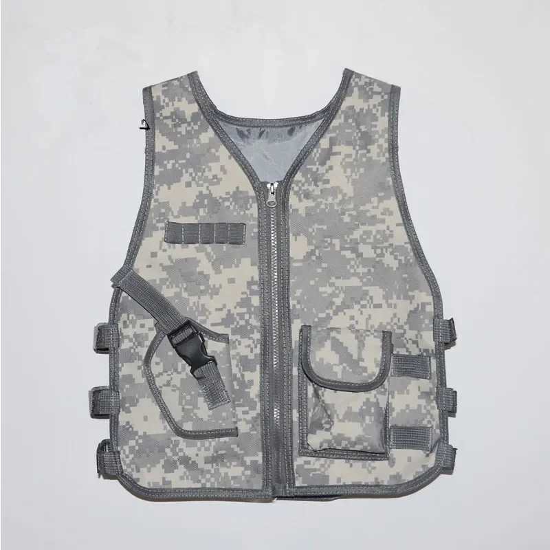 Hunting Kids Camouflage Airsoft Vest Children Hunting Clothes Tactical Cosplay Costume Sniper CS War Game WaistcoatXJ250219