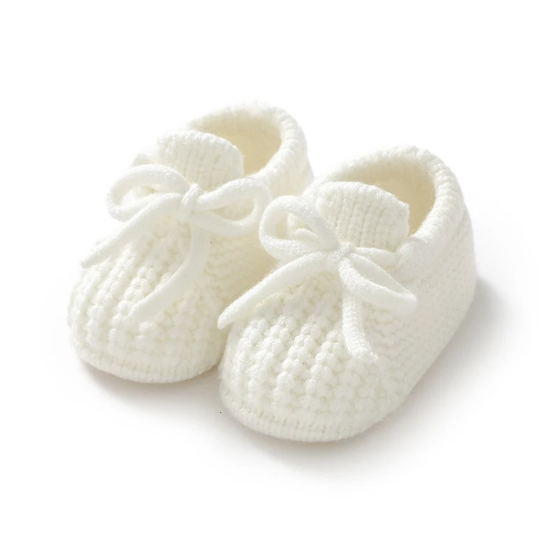 born Baby Shoes Knitted Infant Boys Girls First Boots Fashion Solid Toddler Kid Bed Footwear 0-18M Warm Clothing Accessories 250219