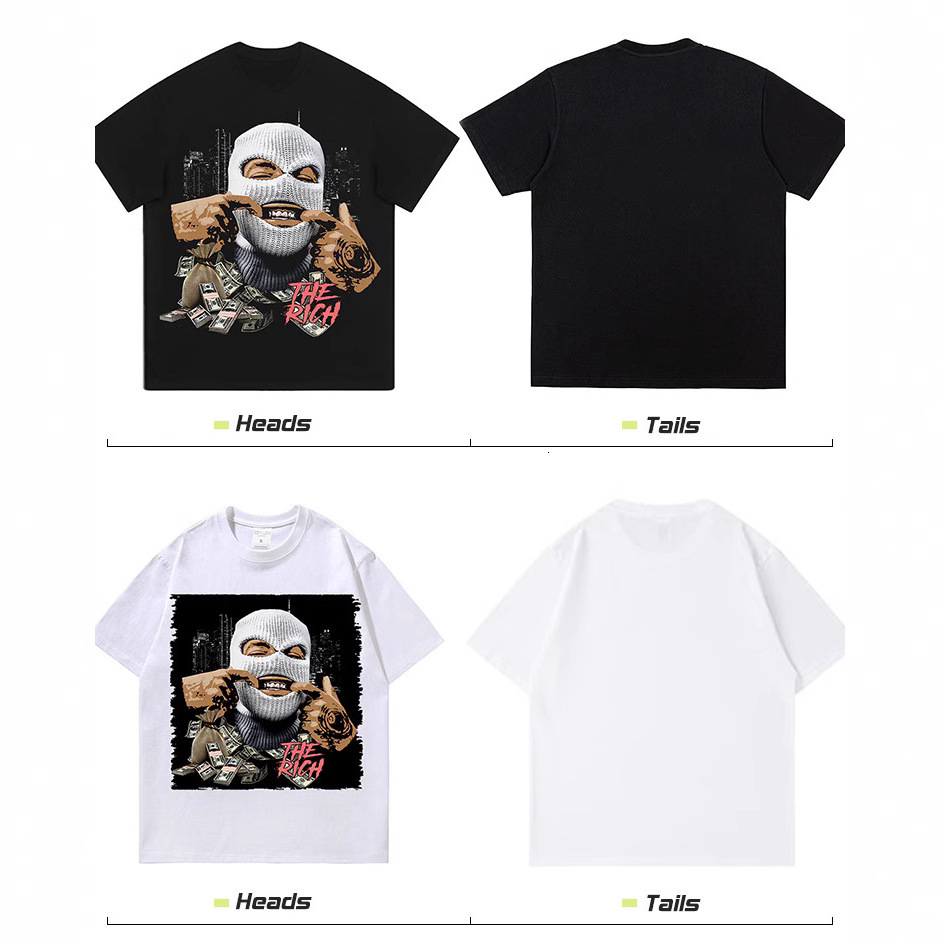 Summer New American Oil Painting Retro Washed Short Sleeved T-shirt Designer T-shirt For Men And Women Fashion Street Hip-hop Couple Short Sleeved Shi