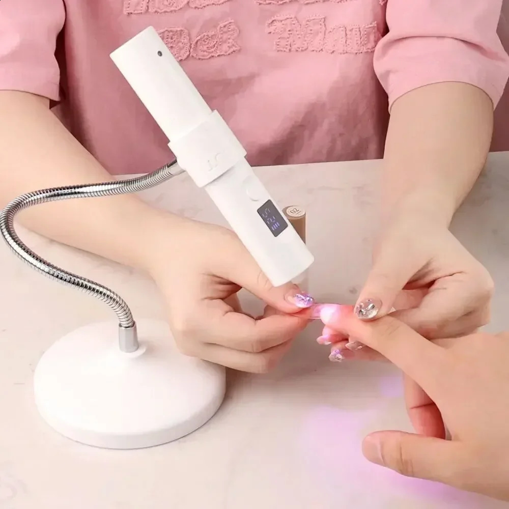 UV Lamp for Nail 2 in 1 Nail Lamp Portable Nail Dryer Stand Hold Handheld UV LED Nail Lamp Mini Nail Drying Light for Home Salon 250214