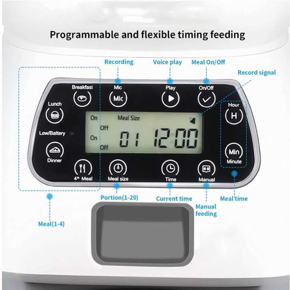 Dog Feeders Automatic cat feeder 3.5L dog dry food dispenser bowl 2L pet dog water dispenser for pet smart Tuya WIFI feeder H250218