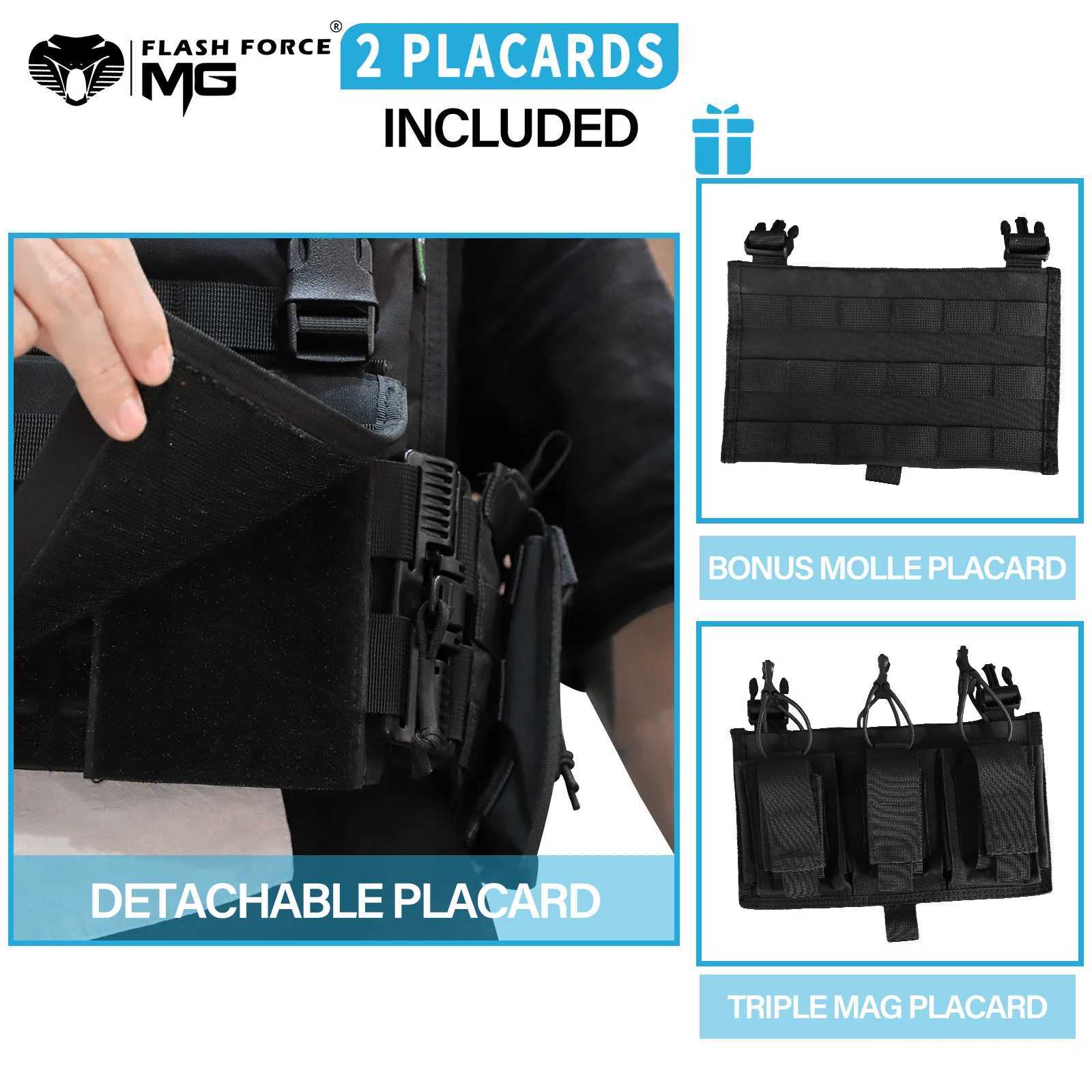 MGFLASHFORCE Tactical Vest Quick Release Molle Plate Carrier Airsoft Hunting Combat Vest for MenXJ250219