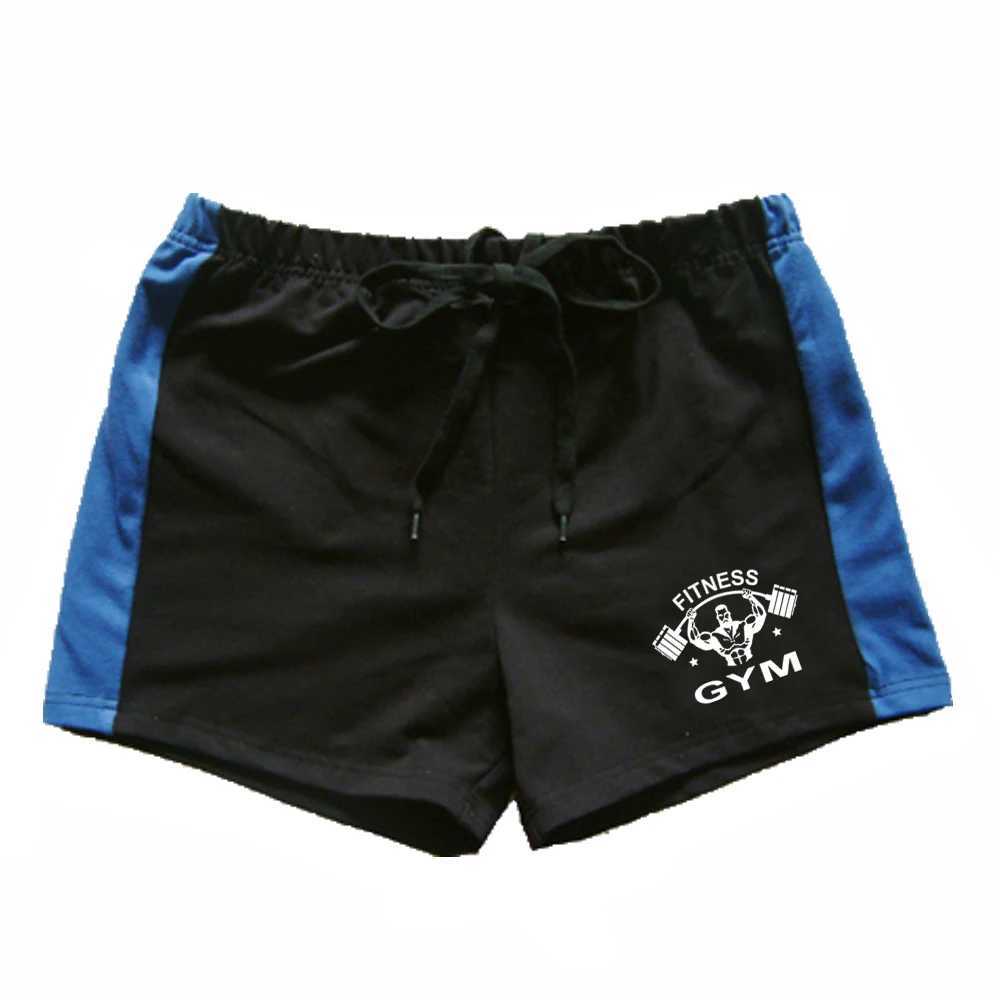 New fitness trend refreshing breathable sports shorts with dumbbell print pattern for running and summer slimming training W250219