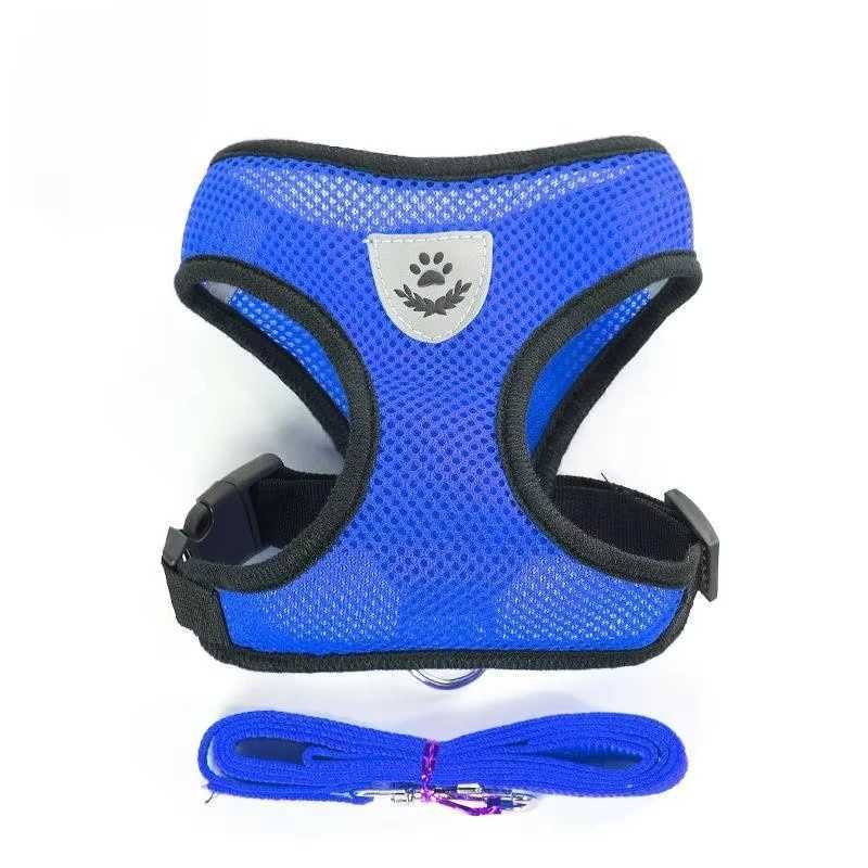 Cat Dog Harness with Lead Leash Adjustable Vest Polyester Mesh Breathable Harnesses Reflective sti for Small Dog Cat accessoriesXJ250218